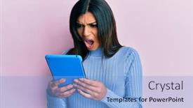  Presentation with transgender - Presentation theme featuring young-latin-transsexual-transgender-woman background and a light blue colored foreground