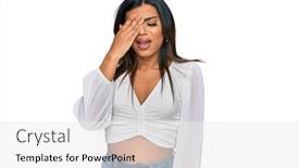  Presentation with transgender - Cool new slide deck with young-latin-transsexual-transgender-woman backdrop and a white colored foreground