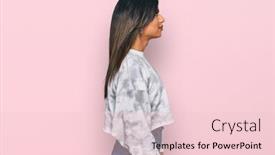  Presentation with transgender - Colorful presentation design enhanced with young-latin-transsexual-transgender-woman backdrop and a lemonade colored foreground