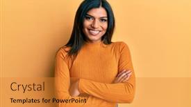  Presentation with transgender - Presentation theme featuring young-latin-transsexual-transgender-woman background and a gold colored foreground