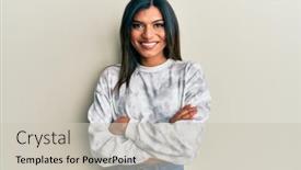  Presentation with transgender - PPT layouts with young-latin-transsexual-transgender-woman background and a soft green colored foreground