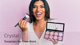  Presentation with transgender - Slide set featuring young-latin-transsexual-transgender-woman background and a soft green colored foreground