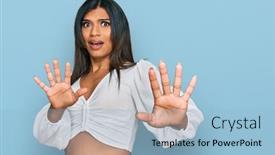  Presentation with transgender - PPT theme featuring young-latin-transsexual-transgender-woman background and a light blue colored foreground