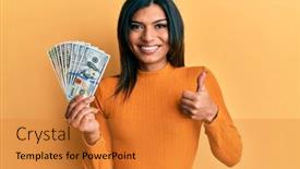  Presentation with transgender - PPT theme enhanced with young-latin-transsexual-transgender-woman background and a gold colored foreground