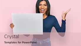  Presentation with transgender - Presentation theme consisting of young-latin-transsexual-transgender-woman background and a lemonade colored foreground