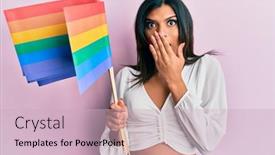  Presentation with transgender flag - Presentation theme having young-latin-transsexual-transgender-woman background and a soft green colored foreground
