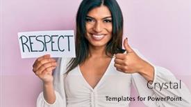  Presentation with respect - Audience pleasing presentation consisting of young-latin-transsexual-transgender-woman backdrop and a coral colored foreground