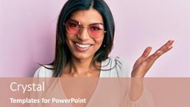  Presentation with transgender - Cool new presentation theme with young-latin-transsexual-transgender-woman backdrop and a coral colored foreground