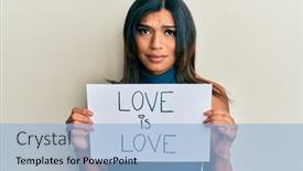  Presentation with transgender - Cool new presentation theme with young-latin-transsexual-transgender-woman backdrop and a light blue colored foreground