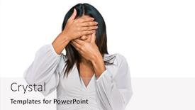  Presentation with emotion - Theme consisting of young-latin-transsexual-transgender-woman background and a light gray colored foreground