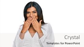  Presentation with transgender - Audience pleasing presentation consisting of young-latin-transsexual-transgender-woman backdrop and a light gray colored foreground