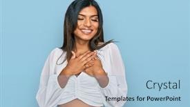  Presentation with transgender health - Audience pleasing slide set consisting of young-latin-transsexual-transgender-woman backdrop and a light blue colored foreground