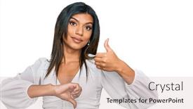  Presentation with transgender - Colorful presentation theme enhanced with young-latin-transsexual-transgender-woman backdrop and a soft green colored foreground