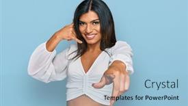  Presentation with transgender - Cool new PPT theme with young-latin-transsexual-transgender-woman backdrop and a light blue colored foreground