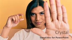  Presentation with transgender - Presentation theme with young-latin-transsexual-transgender-woman background and a coral colored foreground