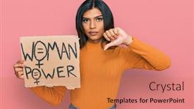  Presentation with transgender - Slide set enhanced with young-latin-transsexual-transgender-woman background and a coral colored foreground