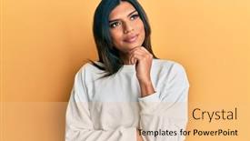  Presentation with transgender - Colorful presentation design enhanced with young-latin-transsexual-transgender-woman backdrop and a coral colored foreground