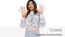  Presentation with transgender - Presentation theme consisting of young-latin-transsexual-transgender-woman background and a white colored foreground