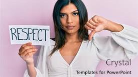  Presentation with respect - Audience pleasing presentation theme consisting of young-latin-transsexual-transgender-woman backdrop and a lemonade colored foreground