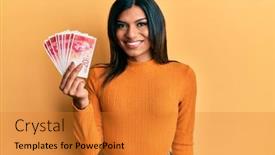  Presentation with transgender - Audience pleasing presentation theme consisting of young-latin-transsexual-transgender-woman backdrop and a gold colored foreground