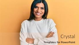  Presentation with transgender - Presentation theme featuring young-latin-transsexual-transgender-woman background and a coral colored foreground