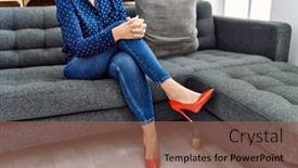  Presentation with psychology - Theme with young-latin-woman-having-psychology background and a violet colored foreground