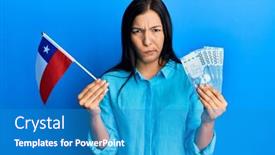  Presentation with chile - Presentation consisting of young-latin-woman-holding-chile background and a teal colored foreground