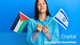  Presentation with woman crying - Cool new theme with young-latin-woman-holding-palestine backdrop and a teal colored foreground