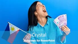  Presentation with anger - Slide set consisting of young-latin-woman-holding-philippines background and a teal colored foreground