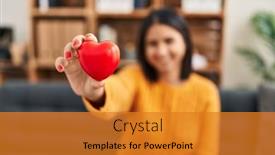  Presentation with patient and nurse holding hands - Slides with young-latin-woman-patient-smiling background and a gold colored foreground