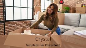  Presentation with confident - Theme enhanced with young-latin-woman-smiling-confident background and a coral colored foreground