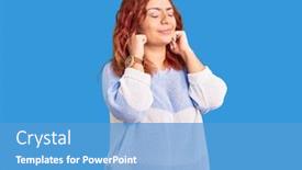  Presentation with latin music - Slide deck with young-latin-woman-wearing-casual background and a teal colored foreground