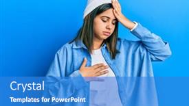  Presentation with fever - Amazing presentation theme having young-latin-woman-wearing-cute backdrop and a teal colored foreground