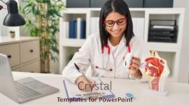  Presentation with nasal - Presentation theme consisting of young-latin-woman-wearing-doctor background and a soft green colored foreground