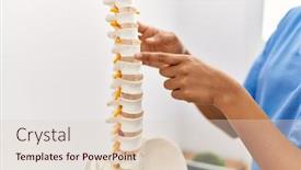  Presentation with physiotherapist - PPT theme with young-latin-woman-wearing-physiotherapist background and a lemonade colored foreground