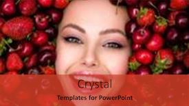  Presentation with bright white - PPT theme consisting of young-laughing-girl-with-bright background and a red colored foreground