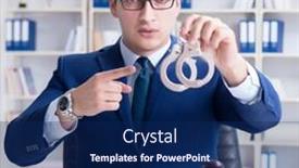  Presentation with lawyer - Presentation design featuring young-lawyer-judge-sitting background and a  colored foreground