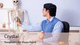  Presentation with anatomy - Beautiful PPT theme featuring young lecturer teacher teaching anatomy backdrop and a lemonade colored foreground