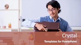  Presentation with teaching - Colorful theme enhanced with young lecturer teacher teaching anatomy backdrop and a red colored foreground