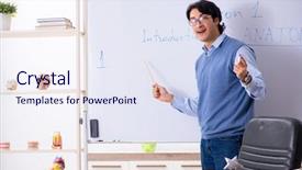  Presentation with anatomy - Beautiful slides featuring young lecturer teacher teaching anatomy backdrop and a sky blue colored foreground