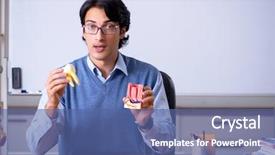  Presentation with anatomy - Amazing PPT layouts having young lecturer teacher teaching anatomy backdrop and a ocean colored foreground