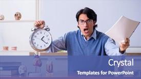  Presentation with anatomy - Theme with young lecturer teacher teaching anatomy background and a ocean colored foreground