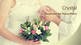  Presentation with ceremony - Amazing PPT layouts having free civilization - young lesbian couple at wedding backdrop and a cream colored foreground