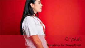  Presentation with lifeguard - Presentation consisting of young-lifeguard-woman-wearing-secury background and a red colored foreground
