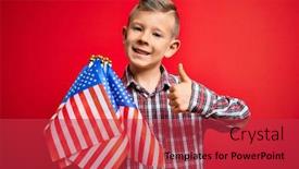  Presentation with patriotic usa - Amazing presentation design having young-little-american-patriotic-caucasian backdrop and a red colored foreground
