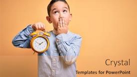  Presentation with shame - Beautiful PPT theme featuring young-little-boy-kid-holding backdrop and a yellow colored foreground