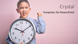  Presentation with anger kid - Beautiful presentation design featuring young-little-boy-kid-holding backdrop and a lemonade colored foreground