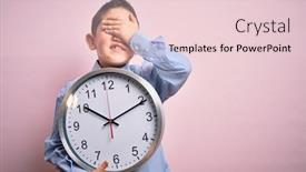  Presentation with angry kid - Presentation theme with young-little-boy-kid-holding background and a lemonade colored foreground