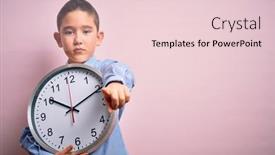  Presentation with minute - Slide deck enhanced with young-little-boy-kid-holding background and a lemonade colored foreground