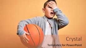  Presentation with angry kid - Theme enhanced with young-little-boy-kid-playing background and a coral colored foreground